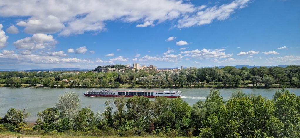Charmante Petite Maison Avec Vue Panoramique, En Centre Historique, Proche D'avignon, Ancienne, Renovee, Climatisee, Terrasse, Parking Public Gratuit Hébergement de vacances